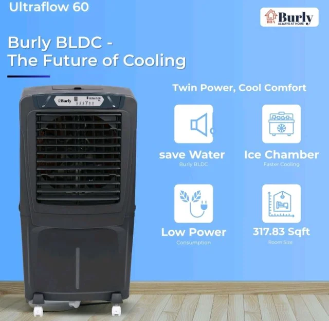 Bhaburly EV 90L Desert Air Cooler for Home BLDC Motor110W Smart Water Saving Touch Remote Control Empty Tank Alarm Timer & Swing Function 16 Inch Fan Blade Energy Efficient