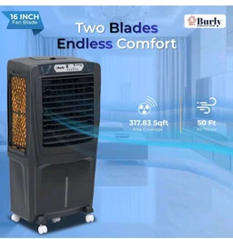 Bhaburly EV 90L Desert Air Cooler for Home BLDC Motor110W Smart Water Saving Touch Remote Control Empty Tank Alarm Timer & Swing Function 16 Inch Fan Blade Energy Efficient