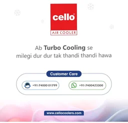 CELLO Gem 35 Litres Heavy Duty Vertical Commercial Air Cooler | High-Density Honeycomb Cooling Pads, Auto-Fill Water Technology, Powerful Air Flow | Long Life Air Cooler For Office & Personal Use