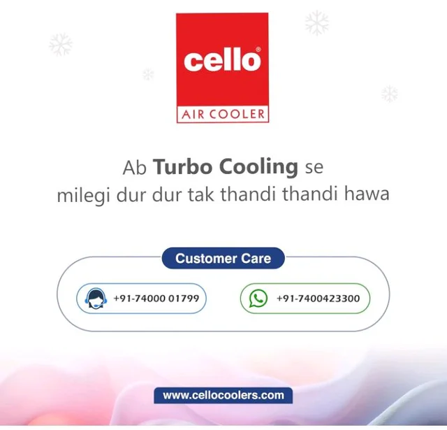CELLO Gem 35 Litres Heavy Duty Vertical Commercial Air Cooler | High-Density Honeycomb Cooling Pads, Auto-Fill Water Technology, Powerful Air Flow | Long Life Air Cooler For Office & Personal Use