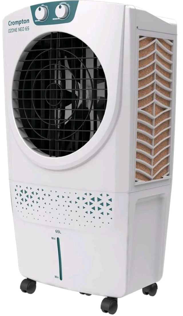 Crompton Ozone Neo Desert Air Cooler 65L| High density honeycomb Pad for Cooling Retention| Water Level indicator| 4 way Air deflection & Auto Swing | Everlast Pump| 3 Year Brand Warranty