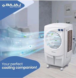 Bajaj PMH 25 DLX 24L Personal Air Cooler for home with DuraMarine Pump (2-Yr Warranty by Bajaj) Anti-Bacterial Hexacool Master, TurboFan Technology, 3-SpeedControl, Portable AC, White Cooler