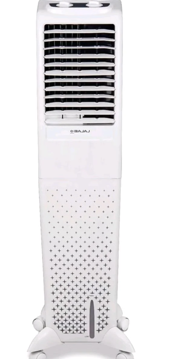 Bajaj TMH50 Tower Air Cooler for Room 50L|For Larger Room|Inverter Compatibility|Honeycomb Cooling Pads|Typhoon Blower Tech|Portable AC|30-Ft Air Throw|3 Yrs Comprehensive Product Warranty|White