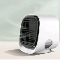 Black Grille Tabletop Air Cooler Oval Viewing Window Desktop Mini Air Cooler for Office, Green