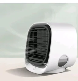 Black Grille Tabletop Air Cooler Oval Viewing Window Desktop Mini Air Cooler for Office, Pink