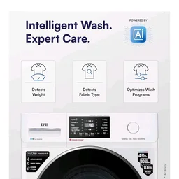 IFB 7 Kg 5 Star, 9 Swirl Wash, Steam Refresh, Eco Inverter Motor, WiFi Enabled, DeepClean® Ai Powered Fully Automatic Front Load Washing Machine(SERENA VXN 7012, 2X Power Steam®,Inbuilt Heater,White)