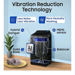 Samsung 8 Kg, 5 Star, AI Wash, AI Energy Mode, Wi-Fi, Ecobubble, AI VRT+, Super Speed, Soft Closing Door, Digital Inverter, Fully-Automatic Top Load Washing Machine (WA80F08S2LTL, Lavender Gray)