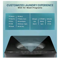 Haier 8 Kg, In-Built Heater, Front Panel Design, NZP Technology, Oceanus Wave Drum, Fully Automatic Top Load Washing Machine (ETL80-HC5S8 | Dark Jade Silver)
100+ bought in past month
35%
off