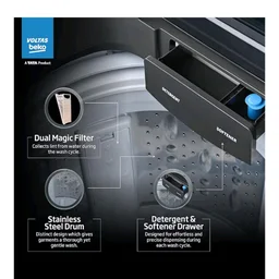 Visit the Voltas Beko Store
4.1
4.1 out of 5 stars
(130)
Voltas Beko, A Tata Product 10 Kg 5 Star Fully-Automatic Top Loading Washing Machine (WTL1006UEA/OBS1060, Grey, Double Waterfall Technology)