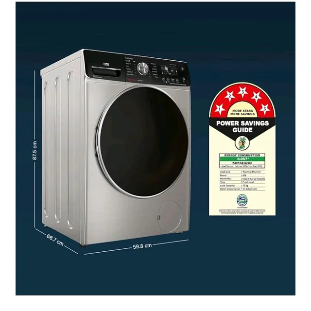 IFB 10Kg 5 Star with Deep Clean Oxyjet Technology, AI Powered, Fully Automatic Front Load Washing Machine (EXECUTIVE PLUS VSC 1014, Steam Refresh Program, Wi-Fi, Eco Inverter, SUS VCM, silver)