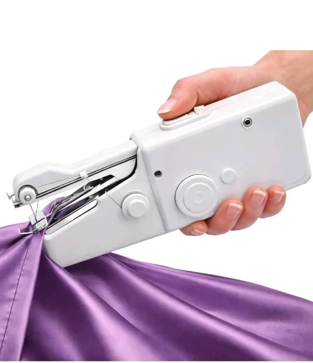 Mini Hand Sewing Machine, Portable Stapler Style Silai Machine | Handheld Stitching Machine for Quick Clothes Repair and Home Tailoring | Lightweight Mini Sewing Machine, White