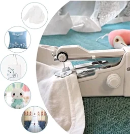 Mini Hand Sewing Machine, Portable Stapler Style Silai Machine | Handheld Stitching Machine for Quick Clothes Repair and Home Tailoring | Lightweight Mini Sewing Machine, White