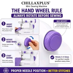 CHILLAXPLUS Stitching Machine for Home Tailoring - Portable Tailor Machine for Home with Foot Pedal - Mini Silai Machine - Easy to Use, Ideal for DIY & Repairs, White