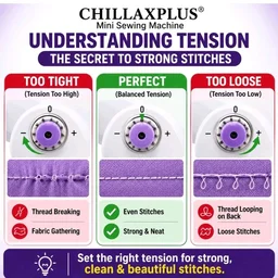 CHILLAXPLUS Stitching Machine for Home Tailoring - Portable Tailor Machine for Home with Foot Pedal - Mini Silai Machine - Easy to Use, Ideal for DIY & Repairs, White