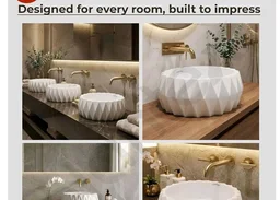 Plantex Ceramic Tabletop Round Washbasin for Bathroom/Countertop Bathroom Sink/Bathroom Wash Basin with 10 Years Glaze Warranty by Plantex (White - 15 x 15 x 6 Inch)