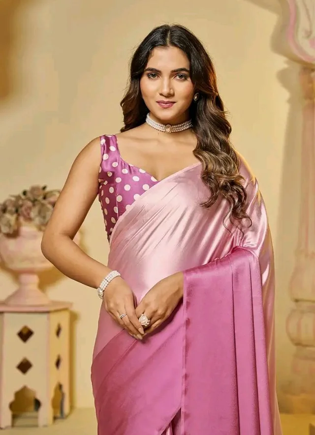 Garden Vareli Nara Chiffon Abstract Printed Saree with Unstitched Blouse Piece