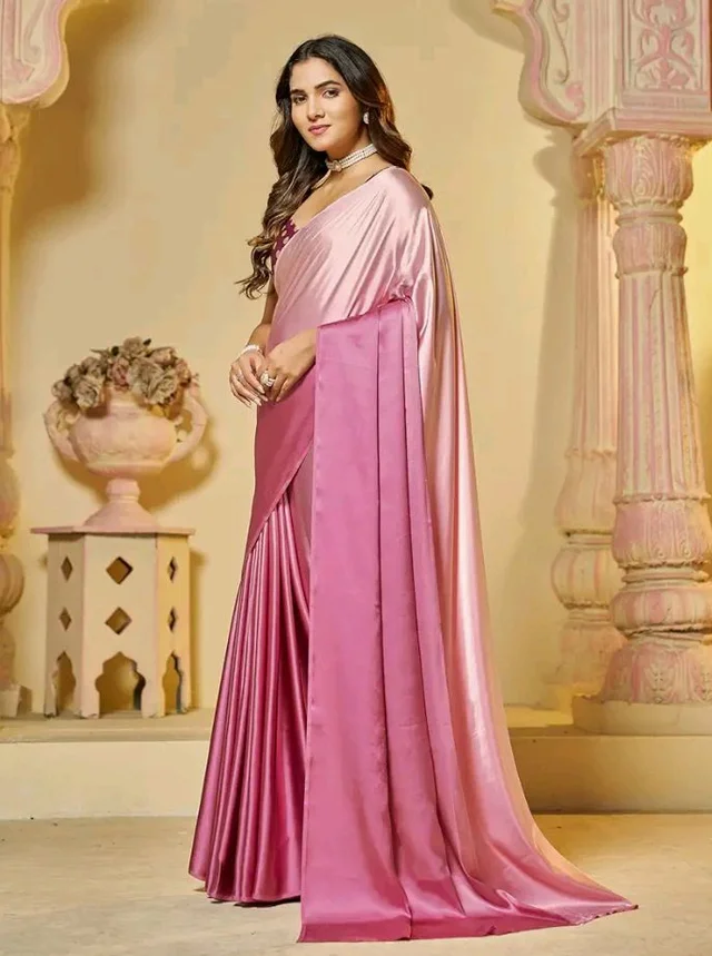 Garden Vareli Nara Chiffon Abstract Printed Saree with Unstitched Blouse Piece
