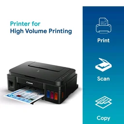 Canon PIXMA MegaTank G3000 All in One WiFi Ink Tank Colour Printer with Scanner for Home, Upto 6000 Black and 7000 Colour Prints with 2 Additional Black Ink Bottles