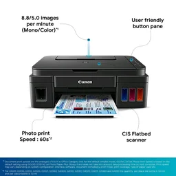 Canon PIXMA MegaTank G3000 All in One WiFi Ink Tank Colour Printer with Scanner for Home, Upto 6000 Black and 7000 Colour Prints with 2 Additional Black Ink Bottles