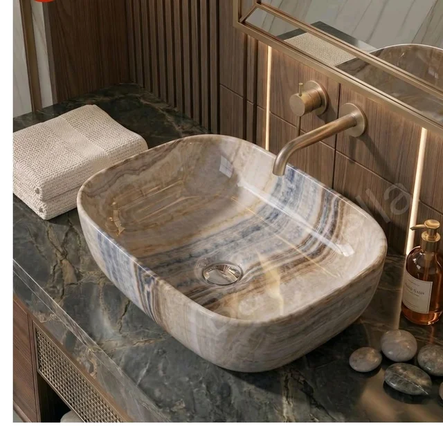 BATHBELLA
4.5
4.5 out of 5 stars
(51)
Designer Ceramic Wash Basin For Bathroom | Over Counter Bathroom Basin | Counter Top Bathroom Sink | Wash Basin For Restaurant, Hotel (18 x13 x 5 Inch) (Brown Grey)
