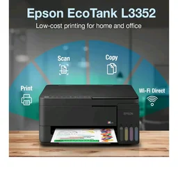 Epson EcoTank L3352 (New Launch) WiFi All-in-One InkTank A4 Colour Printer, Scanner, Copier for Home & Office, 5760x1440dpi Resolution, with Wireless and Mobile Printing Feature