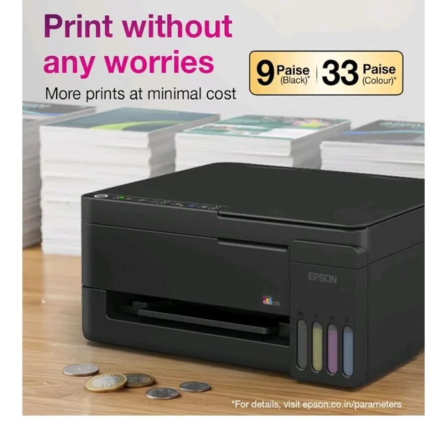 Epson EcoTank L3352 (New Launch) WiFi All-in-One InkTank A4 Colour Printer, Scanner, Copier for Home & Office, 5760x1440dpi Resolution, with Wireless and Mobile Printing Feature