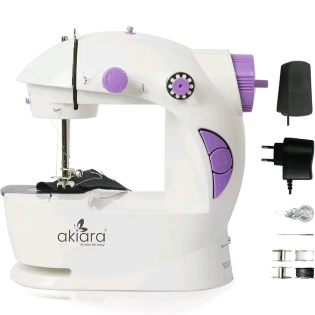Akiara Mini Sewing Machine Electric for Home Sewing & DIY Projects
Stitching machine for home tailoring with foot pedal, Power Adapters, LED light. Includes 1 Year Warranty.