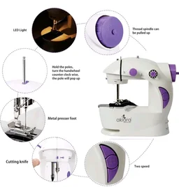 Akiara Mini Sewing Machine Electric for Home Sewing & DIY Projects
Stitching machine for home tailoring with foot pedal, Power Adapters, LED light. Includes 1 Year Warranty.