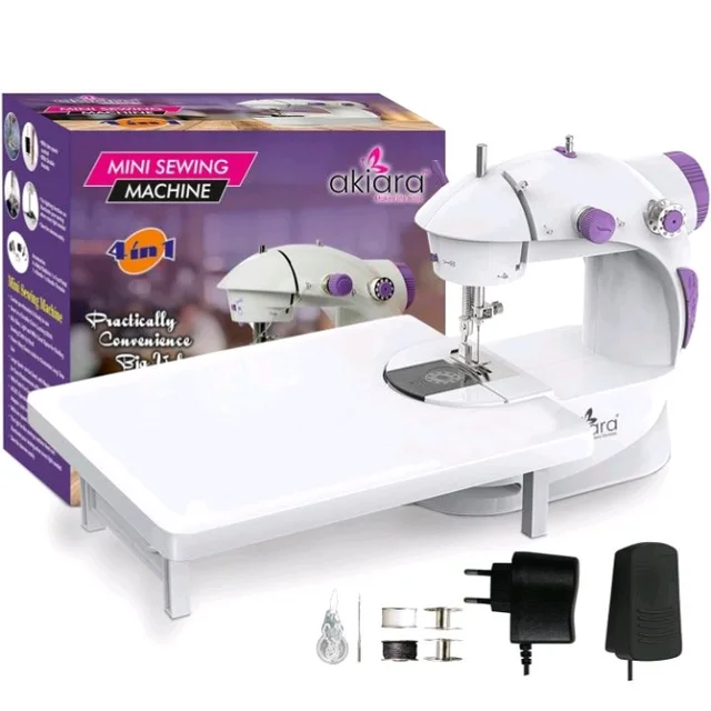 Akiara Mini Sewing Machine Electric | Portable Stitching Machine
Stitching machine for home tailoring with extension table, foot pedal, LED light. Includes 1 Year Warranty.