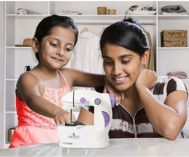 Akiara Mini Sewing Machine Electric | Portable Stitching Machine
Stitching machine for home tailoring with extension table, foot pedal, LED light. Includes 1 Year Warranty.