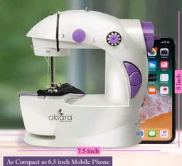 Akiara Mini Sewing Machine Electric | Portable Stitching Machine
Stitching machine for home tailoring with extension table, foot pedal, LED light. Includes 1 Year Warranty.