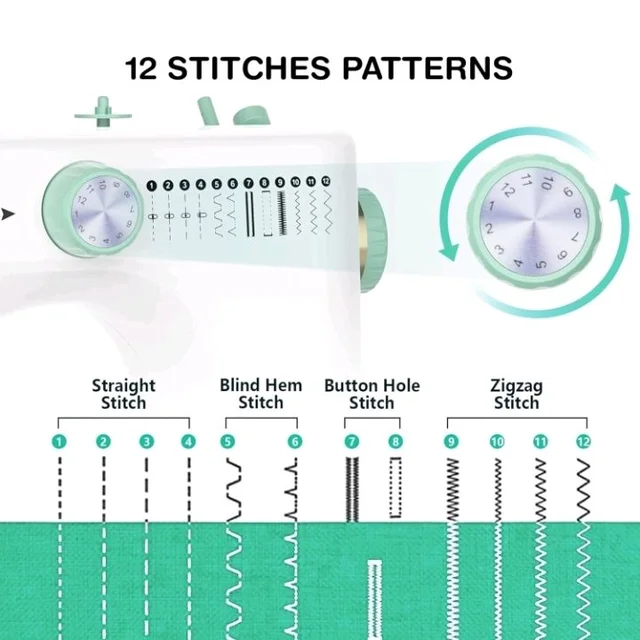 Akiara Sewing Machine Electric | 12 Stitch Patterns Silai Machine
Stitching Machine for Home Tailoring with Zig Zag & Pico Stitch includes foot pedal, LED light & accessories. 2 Year Warranty