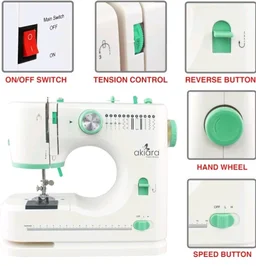 Akiara Sewing Machine Electric | 12 Stitch Patterns Silai Machine
Stitching Machine for Home Tailoring with Zig Zag & Pico Stitch includes foot pedal, LED light & accessories. 2 Year Warranty