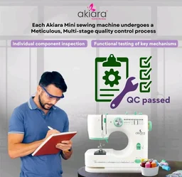 Akiara Sewing Machine Electric | 12 Stitch Patterns Silai Machine
Stitching Machine for Home Tailoring with Zig Zag & Pico Stitch includes foot pedal, LED light & accessories. 2 Year Warranty