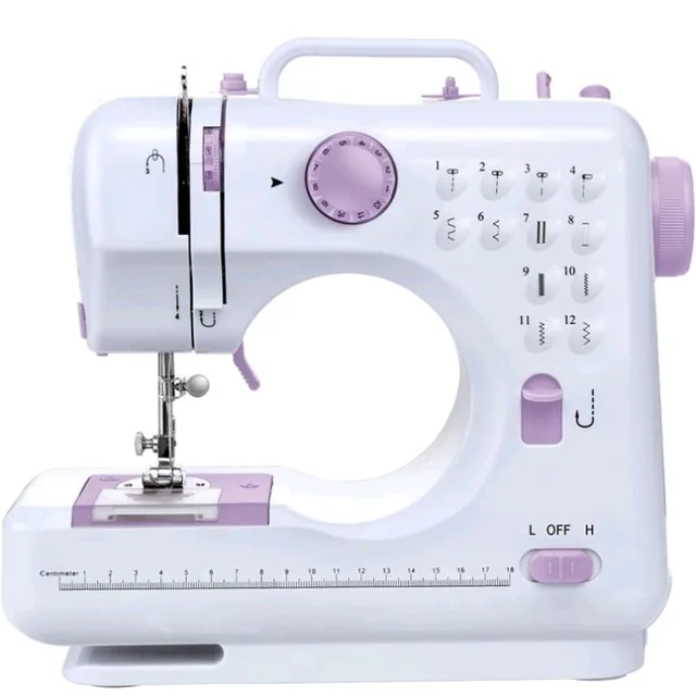NANANARDOSO Mini Sewing Machine For Beginner, Portable Machine,12 Built-In Stitches Small Double Threads And Two Speed Multi-Function Mending With Foot Pedal Kids, Women (Purple)