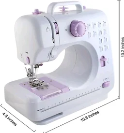NANANARDOSO Mini Sewing Machine For Beginner, Portable Machine,12 Built-In Stitches Small Double Threads And Two Speed Multi-Function Mending With Foot Pedal Kids, Women (Purple)