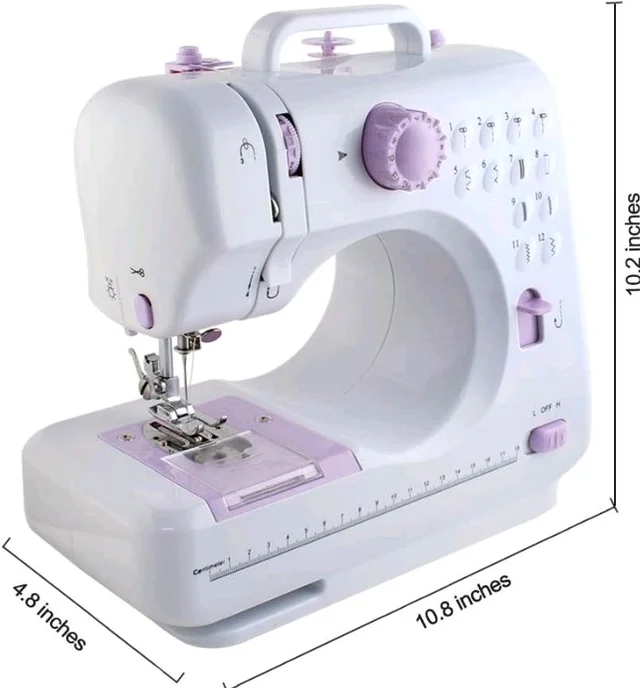 NANANARDOSO Mini Sewing Machine For Beginner, Portable Machine,12 Built-In Stitches Small Double Threads And Two Speed Multi-Function Mending With Foot Pedal Kids, Women (Purple)