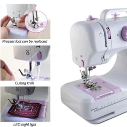 NANANARDOSO Mini Sewing Machine For Beginner, Portable Machine,12 Built-In Stitches Small Double Threads And Two Speed Multi-Function Mending With Foot Pedal Kids, Women (Purple)