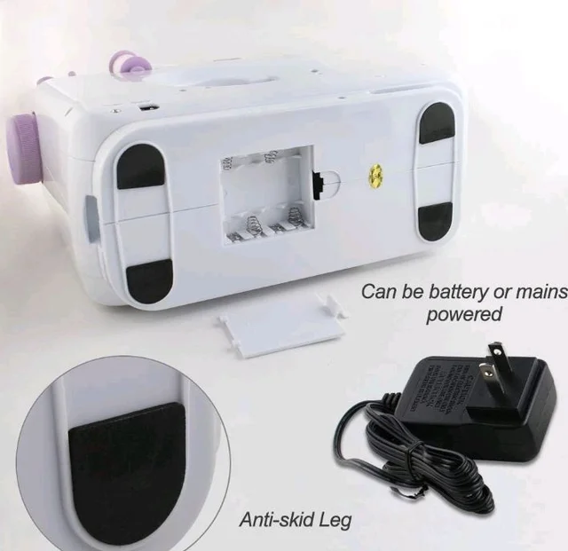 NANANARDOSO Mini Sewing Machine For Beginner, Portable Machine,12 Built-In Stitches Small Double Threads And Two Speed Multi-Function Mending With Foot Pedal Kids, Women (Purple)