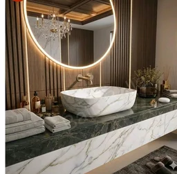 Designer Ceramic Wash Basin For Bathroom | Over Counter Bathroom Basin | Counter Top Bathroom Sink | Wash Basin For Restaurant, Hotel (18 x13 x 5 Inch) (Designer White)