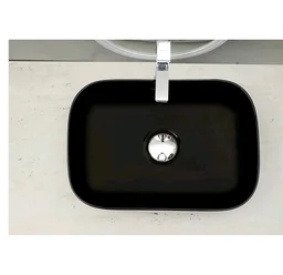 HISRE Bathroom Sink Wash Basin Table Top Wash Basin For Bathroom Over Counter Top Wash Basin For Living Room Washbasin Countertop Tabletop Ceramic Bathroom Kitchen Sink (18 x 13 x 5 Inch) (Style - 6)