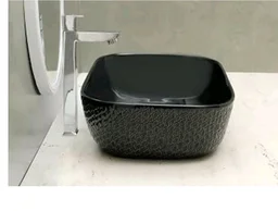 HISRE Bathroom Sink Wash Basin Table Top Wash Basin For Bathroom Over Counter Top Wash Basin For Living Room Washbasin Countertop Tabletop Ceramic Bathroom Kitchen Sink (18 x 13 x 5 Inch) (Style - 5)