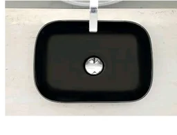 HISRE Bathroom Sink Wash Basin Table Top Wash Basin For Bathroom Over Counter Top Wash Basin For Living Room Washbasin Countertop Tabletop Ceramic Bathroom Kitchen Sink (18 x 13 x 5 Inch) (Style - 5)