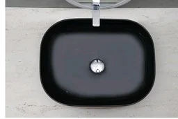 HISRE Bathroom Sink Wash Basin Table Top Wash Basin For Bathroom Over Counter Top Wash Basin For Living Room Washbasin Countertop Tabletop Ceramic Bathroom Kitchen Sink (18 x 13 x 5 Inch) (Style - 10)