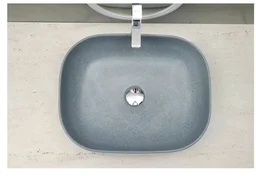 HISRE Bathroom Sink Wash Basin Table Top Wash Basin For Bathroom Over Counter Top Wash Basin For Living Room Washbasin Countertop Tabletop Ceramic Bathroom Kitchen Sink (18 x 13 x 5 Inch) (Style - 7)