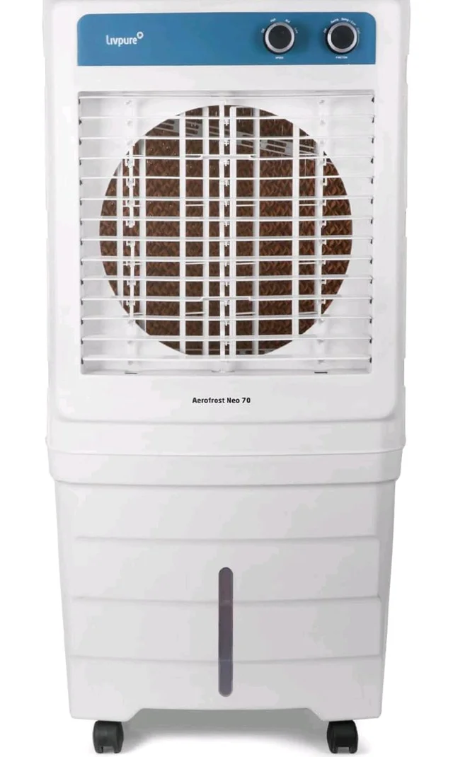 Livpure Aerofrost Neo 70L Desert Air Cooler, White, Adjustable Speed, Ice Chamber, 5 Castor Wheels, Water Level Indicator, Works on Inverter