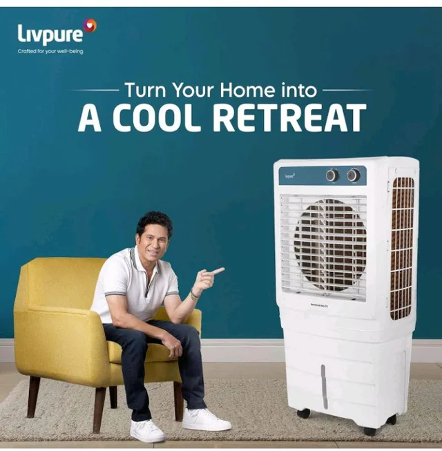 Livpure Aerofrost Neo 70L Desert Air Cooler, White, Adjustable Speed, Ice Chamber, 5 Castor Wheels, Water Level Indicator, Works on Inverter