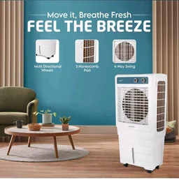 Livpure Aerofrost Neo 70L Desert Air Cooler, White, Adjustable Speed, Ice Chamber, 5 Castor Wheels, Water Level Indicator, Works on Inverter