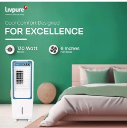 Livpure Magnakool Tower 36L Air Cooler|High Speed Air Delivery|188 Sq.Ft. Large Area Coverage|Ice Chamber|High Density Honeycomb Pads|Inverter Compatible|2Yrs Motor Warranty,1 Yr Comprehensive(White)