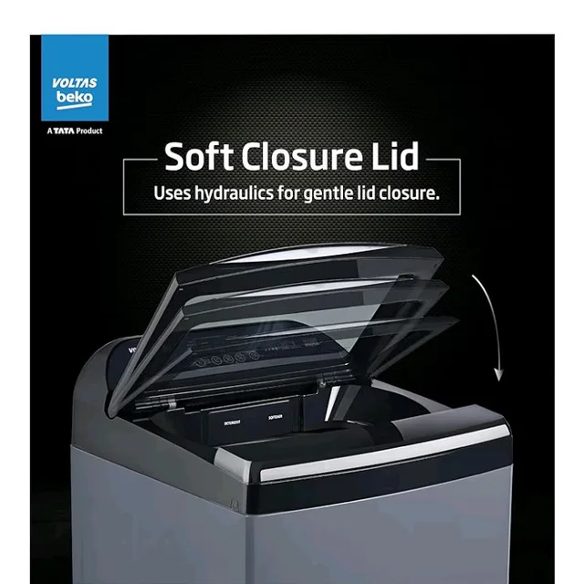 Voltas Beko, A Tata Product 11 Kg 5 Star Fully-Automatic Top Loading Washing Machine (WTL1106UEA / OBS1060, Grey, Double Waterfall Technology)